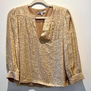 Elizabeth and James gold embroidered blouse